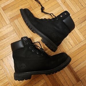 Timberland Black Boots Women Waterproof Leather 8